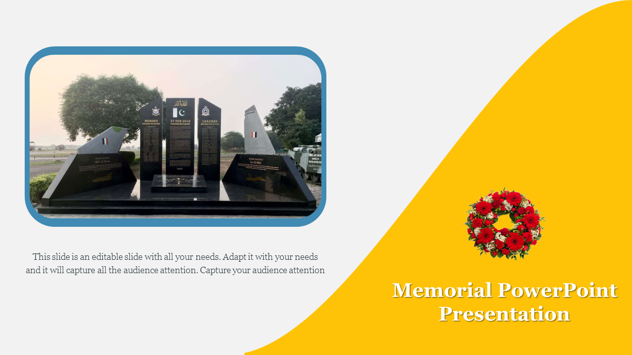 Free - Elegant Memorial PowerPoint Presentation Slide Template